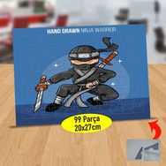 Asilmeydan 433814939 99 Parça Ninja Dövüş Savaşçısı Puzzle Yapboz Tablo