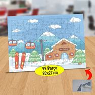 Asilmeydan 433815423 99 Parça Tatil Kayak Şehri Puzzle Yapboz Tablo