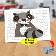Asilmeydan 433819587 99 Parça Küçük Sevimli Rakun Puzzle Yapboz Tablo