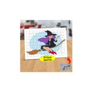 Asilmeydan 433857037 99 Parça Süpürgeyle Uçan Cadı Puzzle Yapboz Tablo