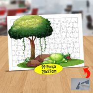 Asilmeydan 433862585 99 Parça Ağaç Altında Canavar Puzzle Yapboz Tablo