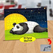 Asilmeydan 433872777 99 Parça Bahçede Uyuyan Panda Puzzle Yapboz Tablo