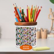 Asilmeydan 448908081 Cadılar Bayramı Desenleri Ahşap Seramik Kalemlik