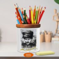 Asilmeydan 449352539 Karakalem Mustafa Kemal Paşa Ahşap Seramik Kalemlik