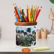 Asilmeydan 449405754 Görkemli Lider Mustafa Kemal Atatürk Ahşap Seramik Kalemlik
