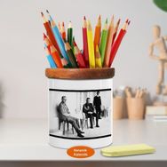 Asilmeydan 449819968 Asil Oturan Mustafa Kemal Atatürk Ahşap Seramik Kalemlik