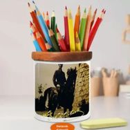 Asilmeydan 451693810 At Üstünde Mustafa Kemal Atatürk Ahşap Seramik Kalemlik