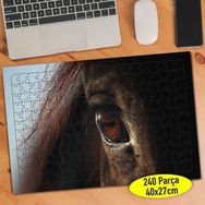 Asilmeydan 455404487 240 Parça Siyah Yeleli Asil At Puzzle Yapboz Tablo