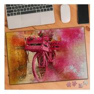 Asilmeydan 455719018 240 Parça Pembe Boyalı Bisiklet Puzzle Yapboz Tablo