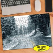 Asilmeydan 456446382 240 Parça Karlı Orman Yolu Puzzle Yapboz Tablo