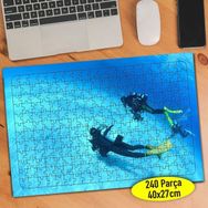 Asilmeydan 456527952 240 Parça Dalış Yapan Dalgıçlar Puzzle Yapboz Tablo