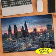 Asilmeydan 457303782 240 Parça Gün Batımı Şehir Görüntüsü Puzzle Yapboz Tablo