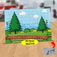 Asilmeydan Ağaçlı Park Yolu 99 Parça Puzzle Yapboz Tablo