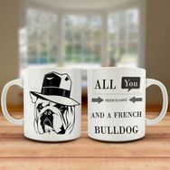 Asilmeydan Buldog Köpek Silüeti Kupa