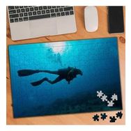 Asilmeydan Deniz Altı Dalgıç Silüeti 240 Parça Puzzle Yapboz Tablo