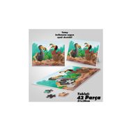 Asilmeydan Erkek Ve Dişi Dodo Kuşları Çocuklar İçin Eğitici Ayak Destekli 42 Parça Puzzle Yapboz Tablo