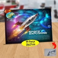 Asilmeydan Galaktik Uçan Roket 99 Parça Puzzle Yapboz Tablo