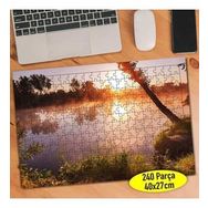 Asilmeydan Gün Batımı Göl Manzarası 240 Parça Puzzle Yapboz Tablo