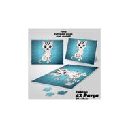 Asilmeydan Hobi Sevimli Mavi Gözlü Kedi Ayak Destekli Çerçeveli 42 Parça Puzzle Yapboz Tablo