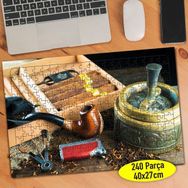Asilmeydan Nostalji Eskitme Pipo Ve Tütün 240 Parça 27x40 cm Puzzle Yapboz Tablo