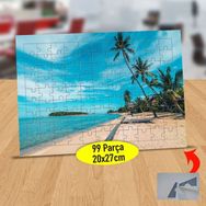 Asilmeydan Palmiyeli Sahil Ve Deniz 99 Parça Puzzle Yapboz Tablo