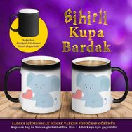 Asilmeydan Pembe Kalpli Sevimli Fil Sihirli Hediyelik Kupa