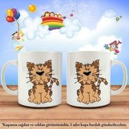 Asilmeydan Sevimli Hayvan Kedi Cat Çocuklar için Kupa Bardak