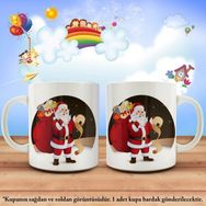 Asilmeydan Yeni Yıl Temalı Noel Baba Çocuklar için Hediyelik Kupa Bardak