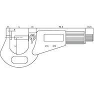 Asimeto AS-116 50-75 mm 0.01 mm Ölçek Dijital Dış Çap Mikrometresi