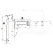 Asimeto AS-317 0-300 mm Ayarlanabilir Çeneli Dijital Kumpas