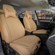 Asya Hyundai İx55 Uyumlu Deri Oto Koltuk Kılıfı Ön/Arka 5li Set Live Seri Bej