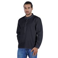 Atasi Henley Uzun Kol Mandarin Yaka Kısa Kurta Koyu Lacivert Erkek Gömlek