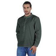 Atasi Henley Uzun Kol Mandarin Yaka Kısa Kurta Teal Green-2 Erkek Gömlek