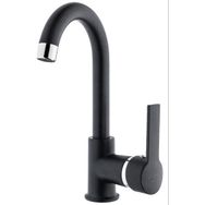 Atlante Dark Siyah Nero Kuğu Lavabo Bataryası