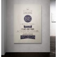 Atlantis Tablo Kbr277 Let Your Dreams Kanvas Tablo, 30x40 cm