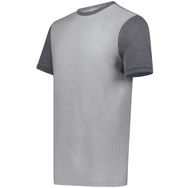 Augusta Sportswear Gameday Vintage Ringer Koyu Gri Açık Gri Erkek T-shirt