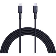 Aukey CB-NCL1-BK 1.8 mt Naylon Örgülü 3A 480 Mbps Type-C Lightning Kablosu