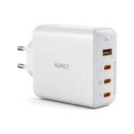 Aukey Pa-B7S-Wh 100W Dört Bağlantı Noktalı Pd Gan Duvar Şarj Cihazı Çoklayıcı & Dağıtıcı