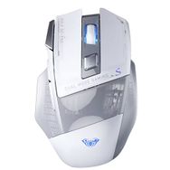 Aula SC550 4800 DPI Beyaz Gri 2.4 GHz 7 Tuşlu Makrolu Kablosuz Optik RGB Oyuncu Mouse