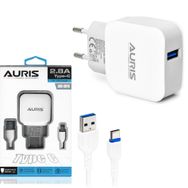 Auris ARS-CH10 2.8 Amper Type-c Beyaz Usb Ev Data ve Şarj Kablosu Seti