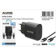 Auris ARS-CH25 25W PD Type-C Siyah Şarj Cihazı