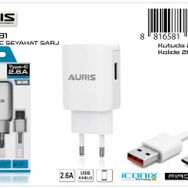 Auris ARS-CH31 Type-C Set 2.6A Şarj Cihazı