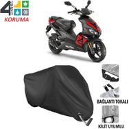 Autoes Aprilia SR 50 Siyah Kilit Uyumlu Motosiklet Brandası