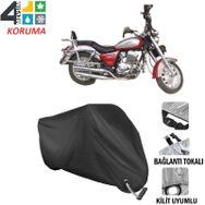 Autoes Çelik Motor Crown 250 Siyah Kilit Uyumlu Motosiklet Brandası