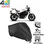 Autoes Hyosung GT 650 Naked Siyah Kilit Uyumlu Motosiklet Brandası
