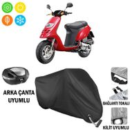 Autoes Piaggio Typhoone 80 Siyah Kilit Uyumlu Motosiklet Brandası