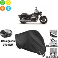 Autoes Rks Blackster 250I Arka Çanta Uyumlu Tokalı Siyah Motosiklet Brandası