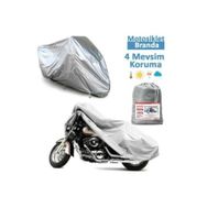 Autozel Aprilia RSV4 Factory Gri Arka Çantalı Miflonlu Motosiklet Brandası