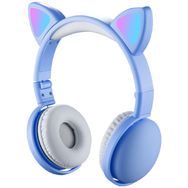 Auvc Led Kedi Rgb 5.0 Mavi Renk Bluetooth Kulaklık