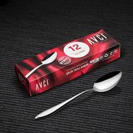 Avcı Elit 12 Adet 18/10 2 mm Paslanmaz Çelik Tatlı Kaşığı